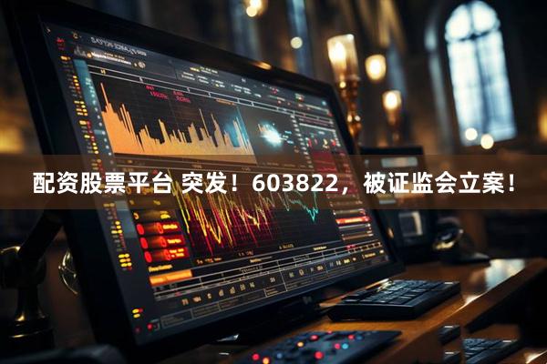 配资股票平台 突发！603822，被证监会立案！